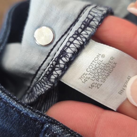 J. JILL Dark Blue Jeans Sz 10 High Rise Straight Leg - Picture 5 of 5